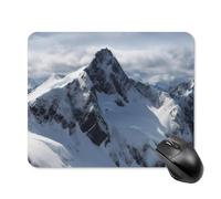 Square Snow Mountain Mouse Pad Non-Slip Rubber Small Cute Mouse Pad Mini Travel Gaming Mousepad Washable Funny Computer Mat Waterproof for Laptop Office Home Men Women