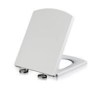 Square Soft Close Toilet Seat, Quick Release Top Fixed Adjustable Hinges, Easy Installation and Cleaning, Durable Design