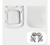 Square Soft Close Toilet Seat with Quick Release, Adjustable Stainless Hinges, Top Fix Installation, Easy Cleaning (910)