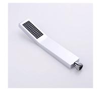 Square Solid Brass Chrome Hand Held Shower Head With Wall Connector And Stainless Steel Hose