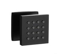 Square Solid Brass Shower Body Spray Jets Black Multi Angle Adjustable Sprayer G1/2 Connector Bathroom Wall Mount Immersive Large Size Rotating Water Massage