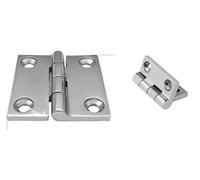 Square Solid Folding Hinge Compatible with Boat Hatch Cabinet Door 316 Stainless Steel Polished Deck Casting Hardware(50x50x4.5mm)