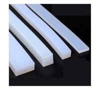 Square Solid Sponge Strip， Silicone Rubber Seal Gasket Weatherstrip Bar White 1 Meter Multiple Sizes(10x20mm)