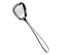 Square Soup Spoon, Stainless Steel Spoon with Square Head, Stainless Steel Sugar Spoon with Comfortable Handle, Dessert Sugar Spoon with Comfortable Handle for Spice Jars, Dining Table