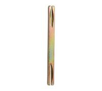 Square Spindle Door Handle Iron Pin 85-130mm 8mm Galvanised | Features an 8mm thickness with galvanised iron construction and notched pins on both ends for secure handle installation.