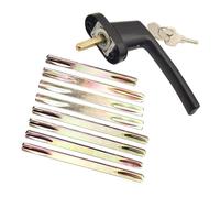 Square Spindle for Door Handles, 85-130 mm Length × 8 mm Diameter Galvanised Iron Push Pin with Notched Ends, Zinc-Plated for Corrosion Resistance