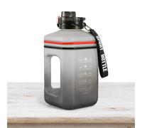 Square Sports Water Bottle - 2.2L Water Bottle For Kids,2.2L With Time Marker, Leakproof Fast Flow Gradient Jug To Remind You Drink More Wate