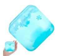 Square Squeeze Toy, Relaxing Sensory Toy, 1.38 inch Internal Snowflakes, Soft Stress Relief Fidget, Fun Leisure Game for Offices Classroom and Commuting, Soft Hand Grip Toys for Adults Teens Friends