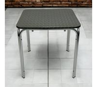 Square Stacking Aluminium Table, 70Cm Square Aluminium Tables, 4 Legs Be Furniture