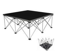 Square Stage Platform, aluminu, Heavy Duty Modular Platform, Easy to Assemble, for Performances at School Auditoriums Concerts, Height 20/40/60/80cm(100 * 100 * 60cm)