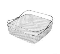 Square Stainless Steel Air Fryer Basket Dishwasher Safe Replacement Accessory for 5.8QT 6QT Air Fryers with Easy-Lift Handle Food-Grade 304 Stainless Steel Mesh Basket 8.19x8.19x2.8 Inch