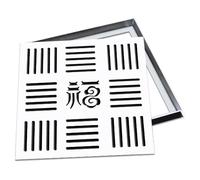 Square Stainless Steel Drain Grate Manhole Cover, Outdoor Drainage Sewage Basin Cover, Catch Basin Drain Cover for Driveway, Pavement, Concrete, Yard(Silver C,40CM/15.7IN)
