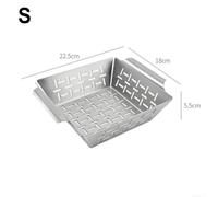 Square Stainless Steel Grill Basket for Veggies - Heavy Duty Grilling Net for Weber BBQs 47 57 67 cm - Side Dish Roasting Tray((small))
