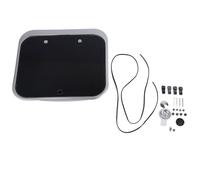 Square Stainless Steel Sink Foldable Kitchen Single Basin with Tempered Glass Lid Anti Radiation Oxidation Resistance Long Service Life for RV Caravan Low Carbon 304 Stainless
