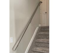 Square Stainless Steel Stair il - Durable Metal Pipe Railing for Indoor/Outdoor Steps Non-Slip Safety Grab Bars for Elderly & Kids 300cm (9.8ft) Long