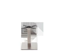 Square Stainless Steel Table Base - Medium - Coffee Height - 480 Mm netfurniture Silver One Size