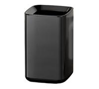 Square Stainless Steel Trash Can with Removable Inner Basket Open Top Metal Waste Bin for Home Office Commercial Use 15L Capacity Black Garbage Bin.