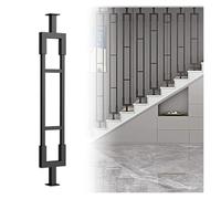 Square Stair Baluster Posts, Floor to Ceiling Mounted Stair Railing, Custom Height Staircase Corridor Fencing Column for Lofts, Villas, Living Room Divider