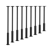 Square Stair Baluster Posts, Metal Baluster Railing Posts, 270° Adjustable Spindles, Easy Installation For Deck, Balcony, Stair(Balck I-Type,155cm/61in/5.1ft)