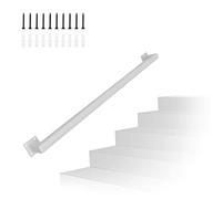 Square Stair il Brackets Kit - Durable Wrought Iron Banister for Indoor/Outdoor Steps, Wall-Mounted Safety Support, 14Ft (420Cm) Length, Perfect for Home & Garden
