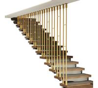 Square Stair Railing with d Balusters for Indoor & Outdoor Wrought Iron il (1 Pack) Tratal Floor to Ceiling Guardrails (30cm)