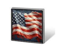 Square Stars And Stripes Lapel Pin Metal Brooch Personalized Novelty Pin Cute Button Badge Safety Pin Fashion Jewelry Accessories Gift for Clothes Hat Backpack Bag