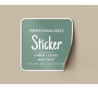 Square Stickers Labels Custom Printed Personalised Business Label Matte Finish Customised Photo Logo Colour Text or Image 60mm (20)