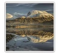 Square Stickers (Set of 2) 10cm - Ben Nevis Mountain Scotland Laptop Tablet Luggage Scrapbook #15662