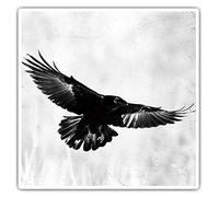 Square Stickers (Set of 2) 10cm - Flying Black Raven Crow Bird Laptop Tablet Luggage Scrapbook #21240