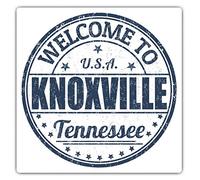 Square Stickers (Set of 2) 7.5cm - Knoxville Tennessee USA Travel America Laptop Tablet Luggage Scrapbook #5815