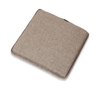 Square Stool Cushion with Adjustable Buckle, Double-Sided Stool Seat Cushion, Memory Foam Chair Cushions for Dining Kitchen Bistro Patio Garden Porch Lawn(Coffee,35x35x3cm)
