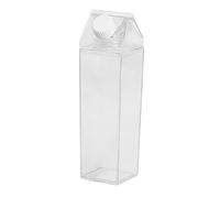 Square Storage Bottle, Leak-Proof Rotating Seal Cap High Clarity Space-Saving Square Shape, for Home Refrigerator Fitness Travel Juice Milk 500ML