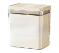 Square Storage Jar PET ABS Silicone Wide Mouth Design Square(2.5L) | for one-touch press mechanism, secure airtight lock, prevents spills, for ideal for dry goods, easy operation