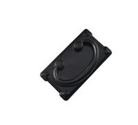 Square Strip Antique Furniture Hardware Drawer Classical Ring zinc Alloy Handle Hole Distance 64mm(Black)
