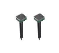(Square style) Outdoor 2PCE Solar Ultrasonic Cat Repeller Animal Chaser Scarer Ultrasonic Deterrent