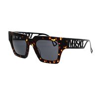 Square Sunglasses Dark Grey Havana Frame - unisex - Versace - Sunglasses - Brown - 50 MM - Accessories 50 MM