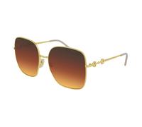Square Sunglasses, female, Gucci, Sunglasses, Yellow, 61 MM, Accessories 61 MM