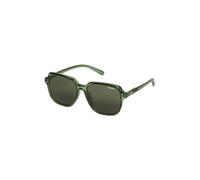 Superdry Ladies Square Oversized Sunglasses, Khaki / Green Lenses, One size