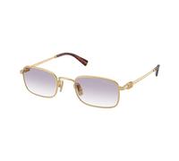 Square Sunglasses Gold Frame Transparent Lenses - female - Miu Miu - Sunglasses - Yellow - 52 MM - Accessories 52 MM