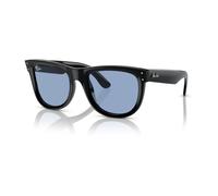 Square Sunglasses with Blue Lenses- unisex- Ray-Ban- Sunglasses- Black- 50 MM- Accessories 50 MM