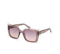 Square Sunglasses with Purple Lenses- female- Guess- Sunglasses- Beige- 52 MM- Accessories 52 MM