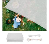 Square Sunshade 4 x 8 m - UV Protection & Wind Barrier for Balcony, Terrace, Garden with Free 1 x 5m Rope - Stylish White Canopy for Outdoor Comfort
