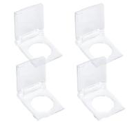 Square Switch Button Protective Cover Transparent Plastic Dust Protector Waterproof Power Button Cover Lamp Switch Cover Multifunctional Craft Display Stand for Home and Office (4)