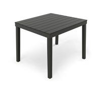 Square Table Bali In Resin, 78x78cm, Anthracite