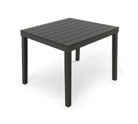 Square Table Bali In Resin, 78x78cm, Anthracite