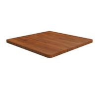 Square Table Top Dark Brown 60x60x2.5cm Treated Solid Wood Oak Berkfield Home Brown One Size
