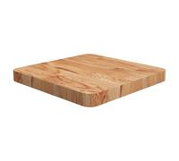 Square Table Top Solid Oak Light Brown 40x40x4cm Untreated Rustic Wood Versatile