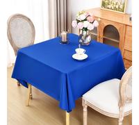 Square Tablecloth 52 x 52 Inch Washable Polyester Table Cloth Solid Royal Blue Heavy Duty Fabric Table Cover Daily Use for Dining Home Kitchen Party Wedding