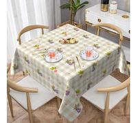 Square Tablecloth 60X60 Inch - Stain-Resistant Durable Table Protector for Picnic Wedding Party Printed Pattern Color 152X152