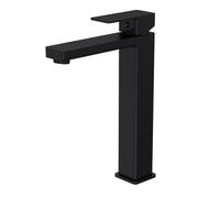 Square Tall Mono Basin Mixer Tap Matt Black Balterley Black One Size